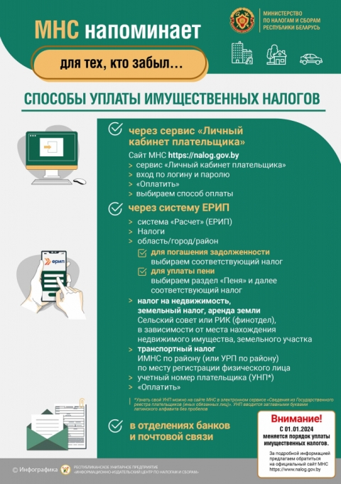 МНС напоминает